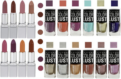 

Ramble Lipstick and Nail polish Neon Shades set of 20(Set of 20)