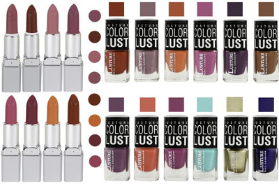 

Ramble Lipstick and Nail polish Neon Shades set of 20(Set of 20)