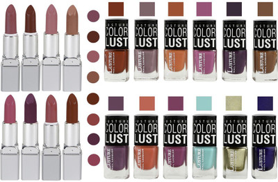 

Ramble Lipstick and Nail polish Neon Shades set of 20(Set of 20)
