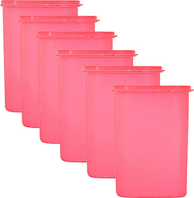 

Mahaware Microwaveable Space Saver 6PC - 2400 ml Plastic Grocery Container(Pack of 6, Pink)