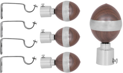 

S Decor Brown, Silver Curtain Knobs