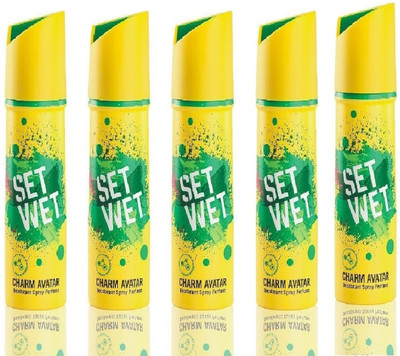 

Set Wet Charm Avatar ( Pack of 5 ) Deodorant Spray - For Men(150 ml, Pack of 5)
