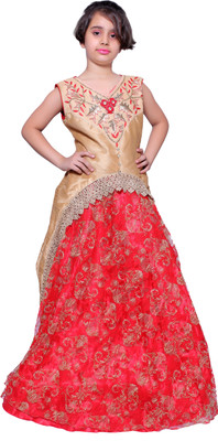

Krisster Anarkali Gown(Gold, Red, Dark golden rod