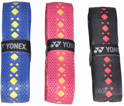 HOMMER GRIP AC7405 Diamond Grip Black, Red, Grey, Blue, Pack of 3 Dry Feel Multicolor, Pack of 3