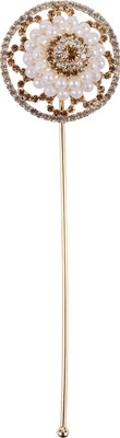 

Pink Rose Princess Charm Hair Pin(Gold)