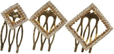 

Pink Rose Princess Charm Hair Clip(Gold)