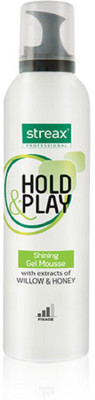 

Streax Hold & Play Shining Gel Mousse Mousse(300 ml)