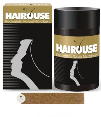 

HAIROUSE Natural Hair Building Microfibers (Natural Brown) 6 Gms… BR6N Medium Hair Volumizer Natural Fibers(6 g)