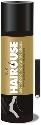 

HAIROUSE Natural Hair Building Microfibers (Jet Black) 25 Gms… BL25N Medium Hair Volumizer Natural Fibers(25 g)