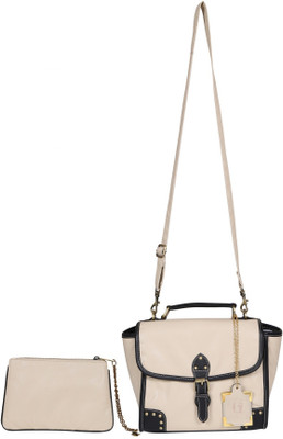 

Nekstyle Shoulder Bag(White, Black), Black;white