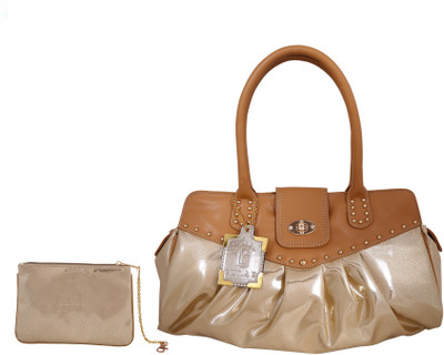 

Nekstyle Messenger Bag(Gold, Brown), Brown;gold