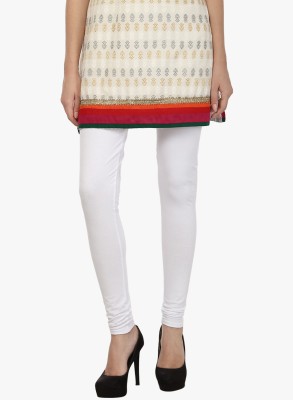 Black Collection Churidar  Ethnic Wear Legging(White, Solid)