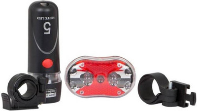 FurMito Bicycle Power Beam With Safety Back LED Front Rear Light Combo Black, Red FurMito Lights