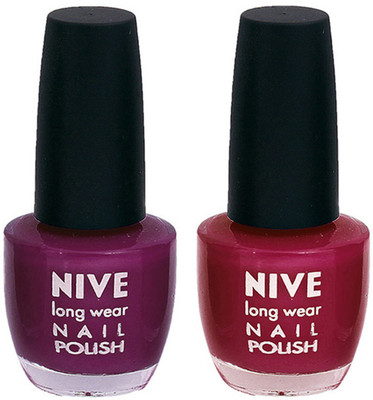 

Nive Colour Blast Nail Polish1305201721 Purple,Pink(Pack of 2)
