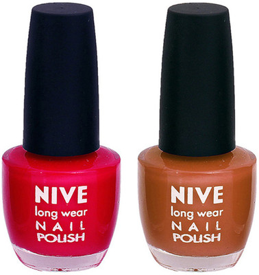 

Nive Colour Blast Nail Polish1305201638 Pink,Brown(Pack of 2)