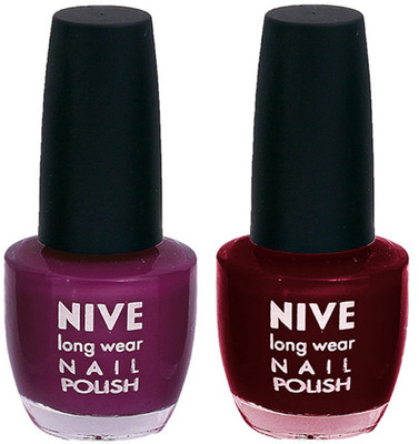 

Nive Colour Blast Nail Polish1305201733 Purple,Red(Pack of 2)