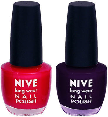 

Nive Colour Blast Nail Polish1305201657 Pink,Purple(Pack of 2)