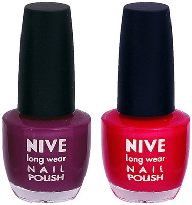 

Nive Colour Blast Nail Polish1305201731 Purple,Pink(Pack of 2)