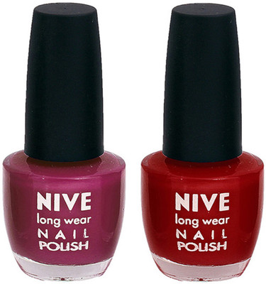 

Nive Colour Blast Nail Polish1305201684 Purple,Pink(Pack of 2)