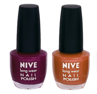 

Nive Colour Blast Nail Polish 007 Purple,Brown(Pack of 2)