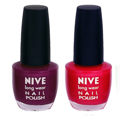 

Nive Colour Blast Nail Polish 019 Purple,Pink(Pack of 2)