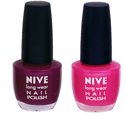 

Nive Colour Blast Nail Polish 0055 Purple,Pink(Pack of 2)