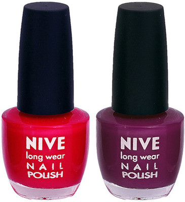 

Nive Colour Blast Nail Polish1305201663 Pink,Purple(Pack of 2)