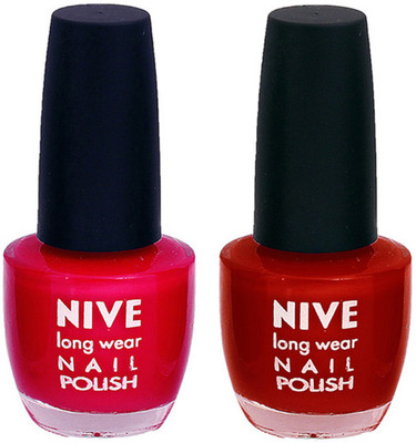 

Nive Colour Blast Nail Polish1305201632 Pink,Red(Pack of 2)