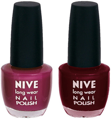 

Nive Colour Blast Nail Polish1305201674 Purple,Red(Pack of 2)
