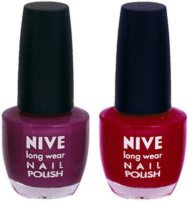 

Nive Colour Blast Nail Polish1305201729 Purple,Pink(Pack of 2)