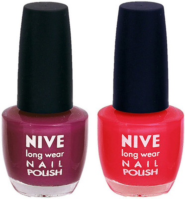 

Nive Colour Blast Nail Polish1305201686 Purple,Pink(Pack of 2)