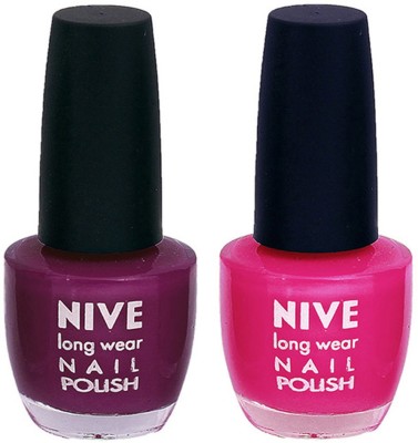 

Nive Colour Blast Nail Polish1305201704 Purple,Pink(Pack of 2)