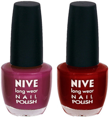

Nive Colour Blast Nail Polish1305201667 Purple,Red(Pack of 2)
