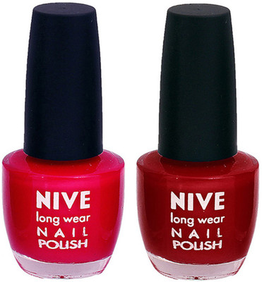 

Nive Colour Blast Nail Polish1305201640 Pink,Red(Pack of 2)