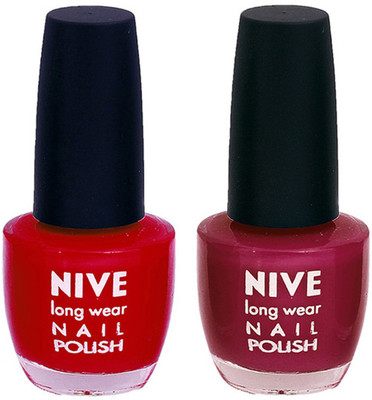 Nive Colour Blast Nail Polish1305201615 Red,Pink(Pack of 2)