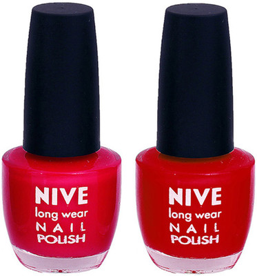 

Nive Colour Blast Nail Polish1305201660 Pink,Red(Pack of 2)