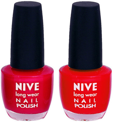 

Nive Colour Blast Nail Polish1305201641 Pink,Red(Pack of 2)