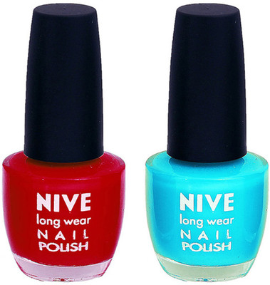 

Nive Colour Blast Nail Polish1305201610 Red,Blue(Pack of 2)