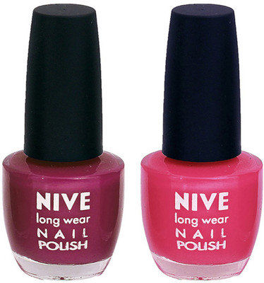 

Nive Colour Blast Nail Polish1305201678 Purple,Pink(Pack of 2)