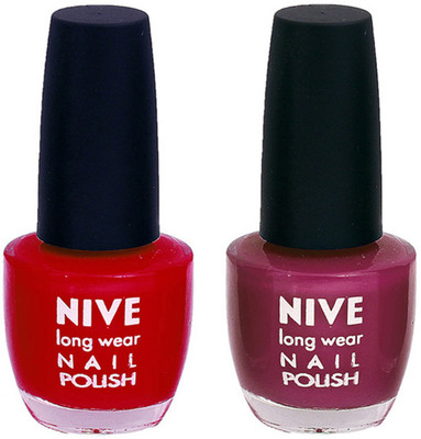 

Nive Colour Blast Nail Polish1305201627 Red,Purple(Pack of 2)