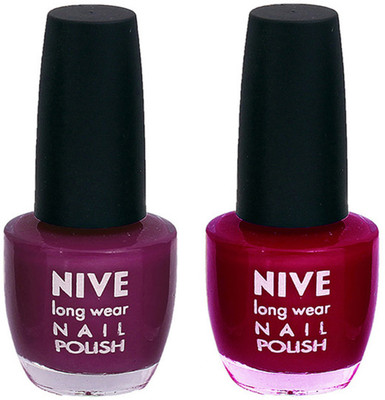 

Nive Colour Blast Nail Polish1305201705 Purple,Pink(Pack of 2)