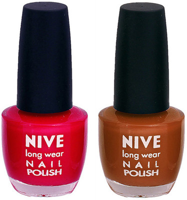 

Nive Colour Blast Nail Polish1305201631 Pink,Brown(Pack of 2)