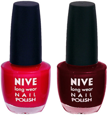 

Nive Colour Blast Nail Polish1305201664 Pink,Red(Pack of 2)