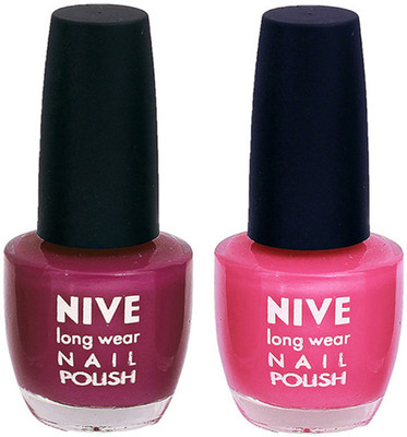 

Nive Colour Blast Nail Polish1305201690 Purple,Pink(Pack of 2)