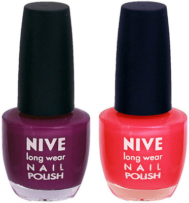 

Nive Colour Blast Nail Polish1305201711 Purple,Pink(Pack of 2)