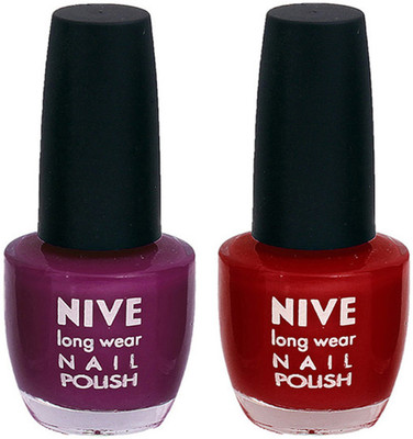 Nive Colour Blast Nail Polish1305201722 Purple,Pink(Pack of 2)