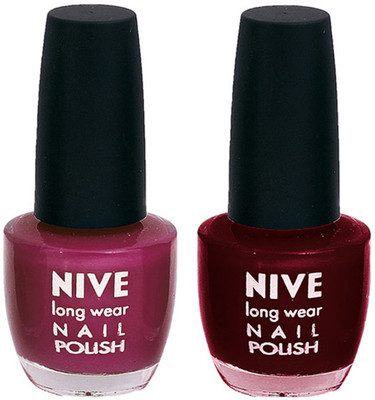 

Nive Colour Blast Nail Polish1305201698 Purple,Red(Pack of 2)