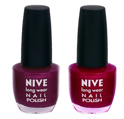 

Nive Colour Blast Nail Polish 006 Purple,Pink(Pack of 2)