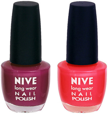 

Nive Colour Blast Nail Polish1305201675 Purple,Pink(Pack of 2)