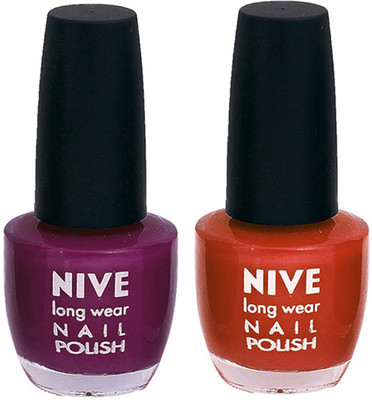 

Nive Colour Blast Nail Polish1305201709 Purple,Brown(Pack of 2)